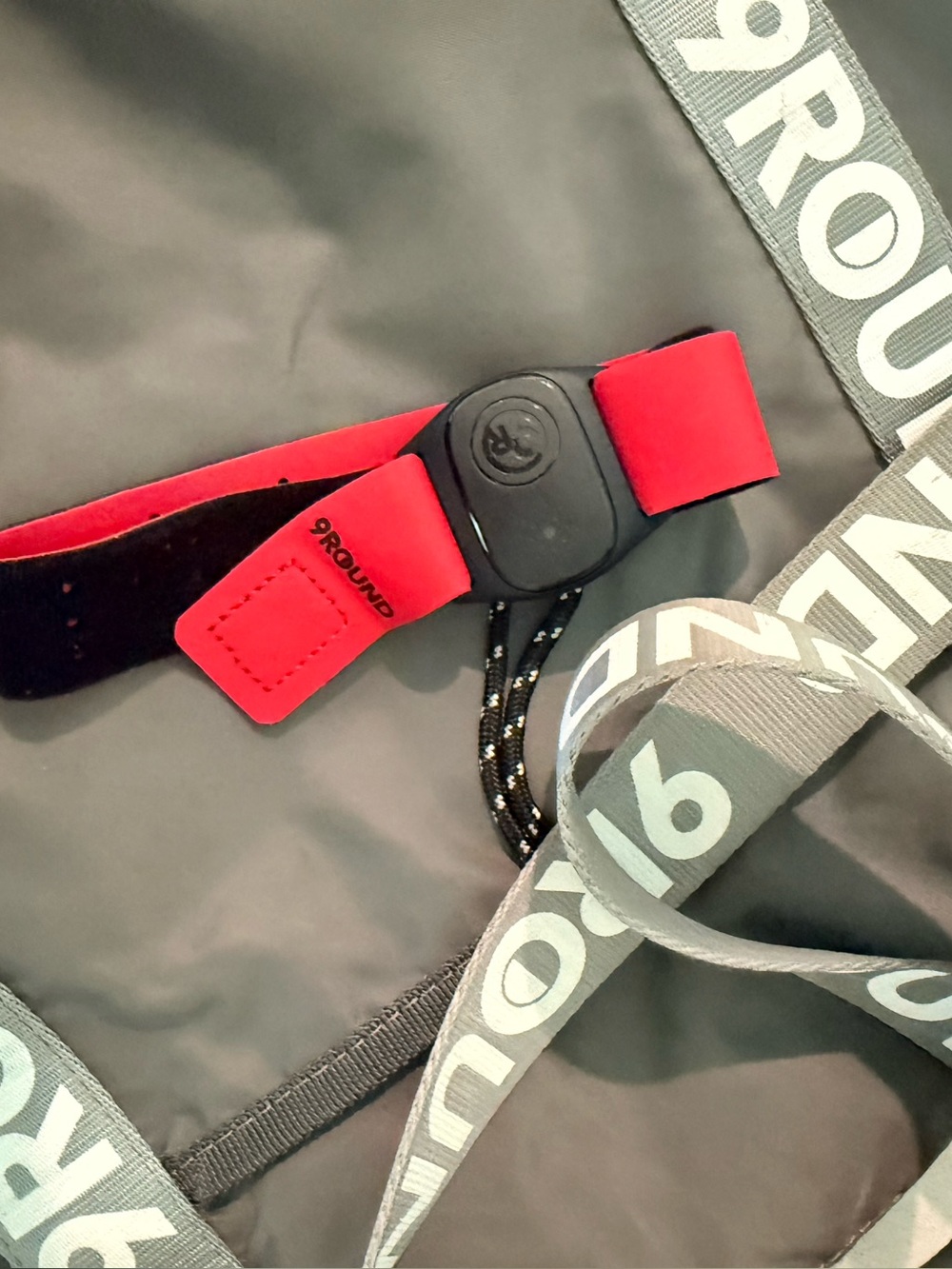 Nine round gym bag and athletic strap